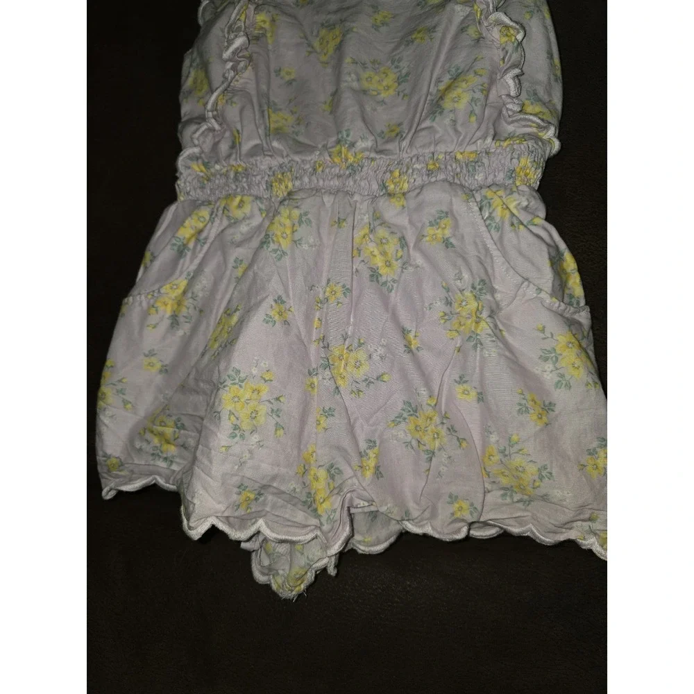 Janie and jack fleur-ever in style floral spring Easter romper‎ outfit size 7